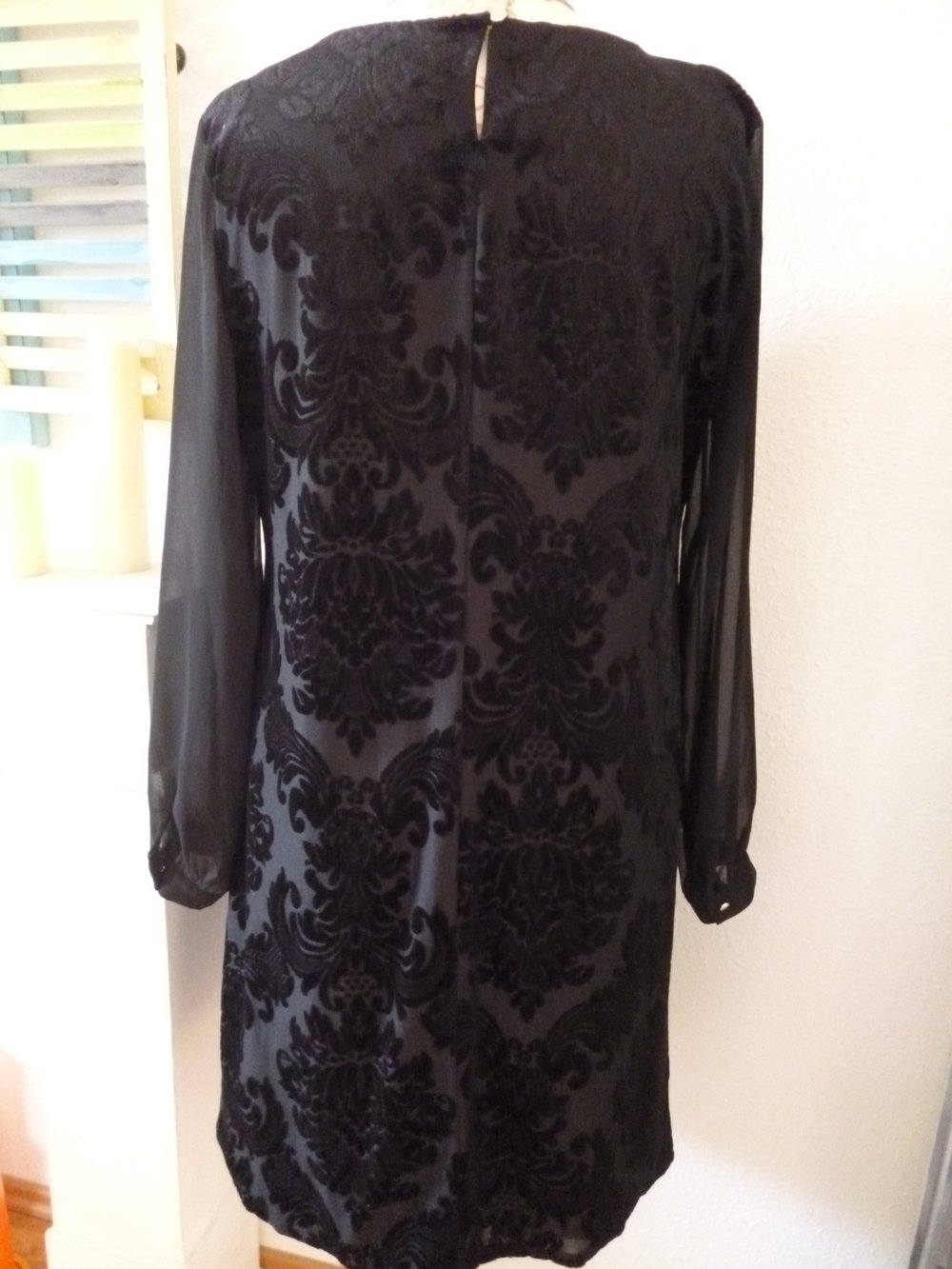 Barock Samt Chiffon Kleid edel 44