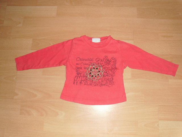Langarmshirt von Topolino, rot mit Motiv, Gr. 98
