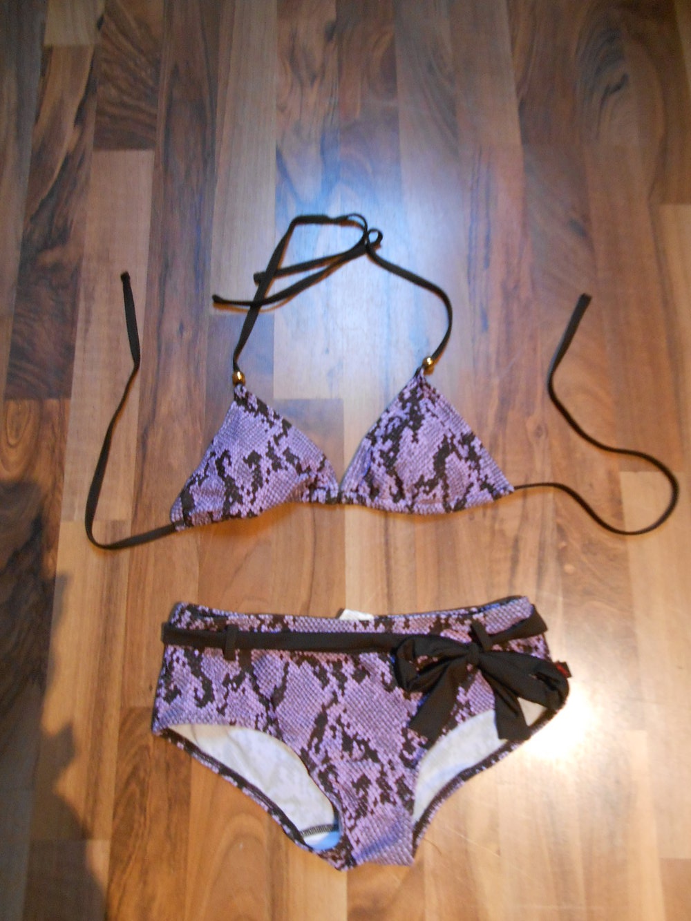 Bikini lila braun Panty 36