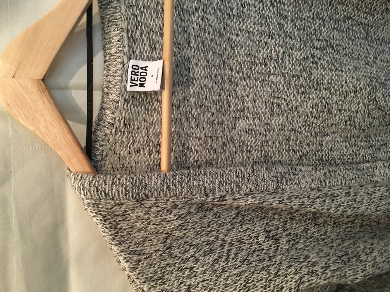 Grau melierter Cardigan