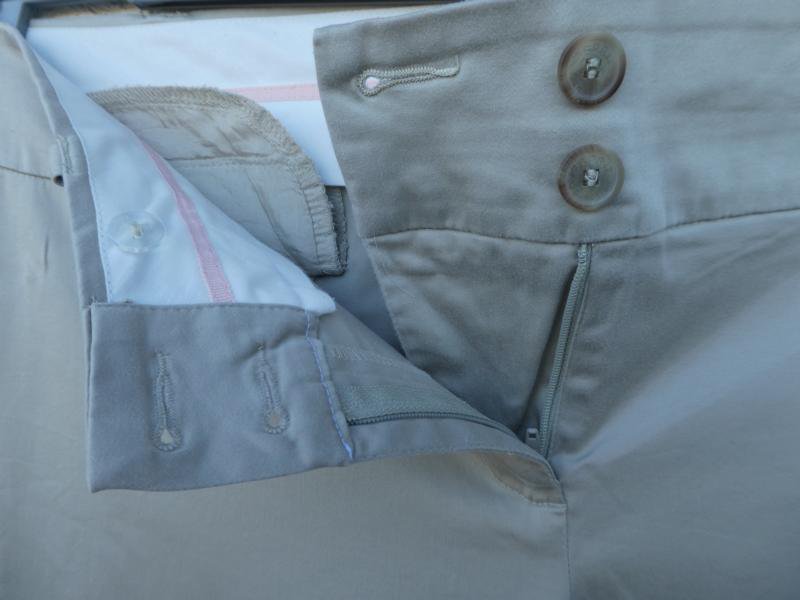 Esprit – Damen-Hose, beige mit Glanz - Gebraucht
