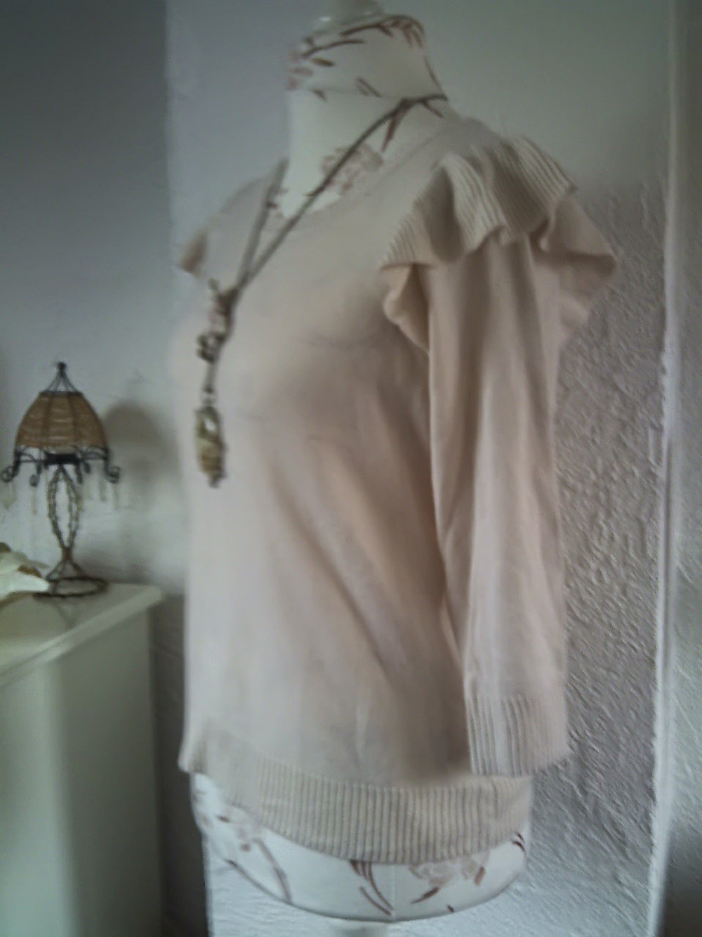 Romantischer Feinstrickpullover Nude 40/42