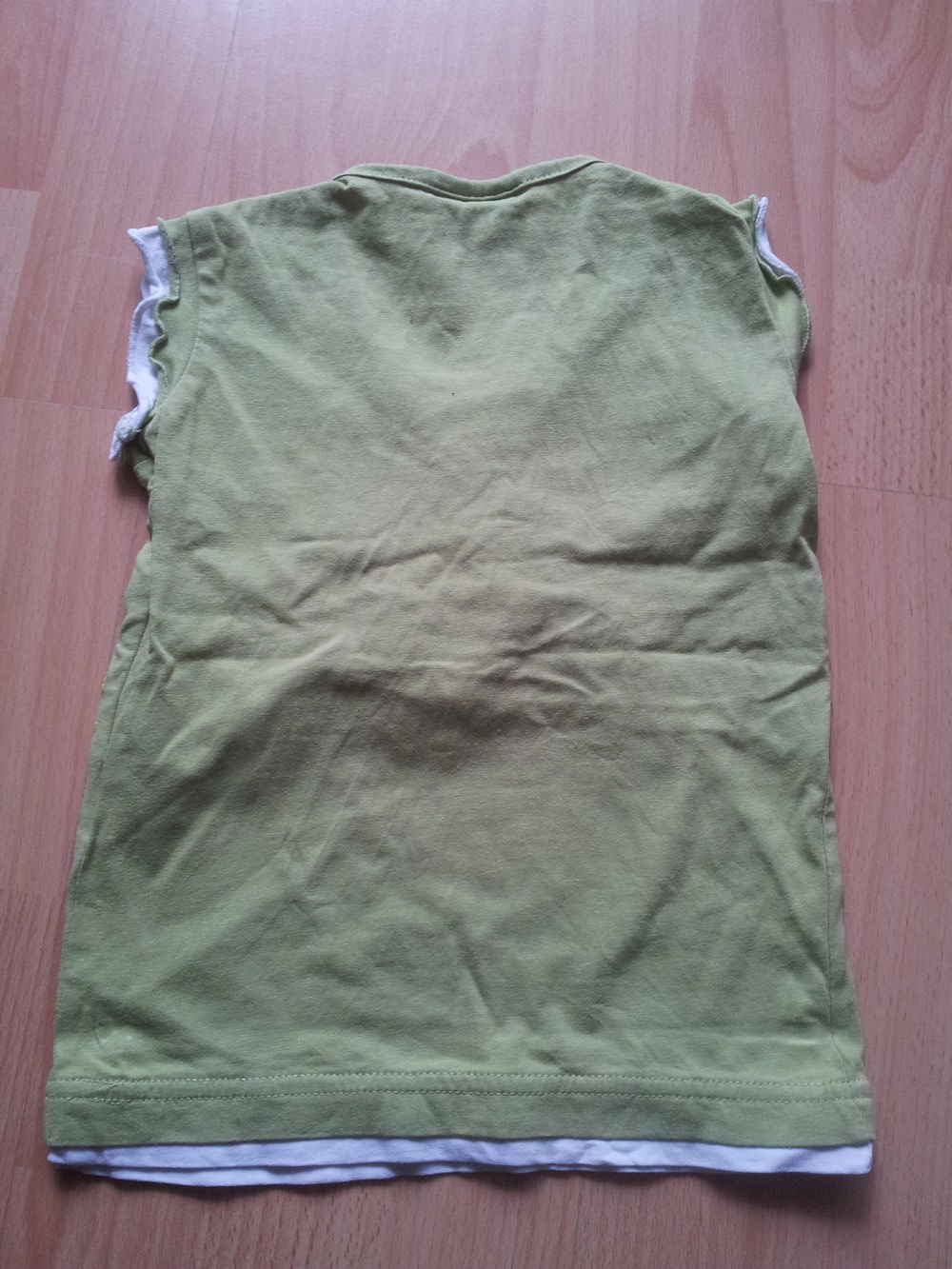 Top Schmetterling grün bunt Gr. 92 ärmellos 