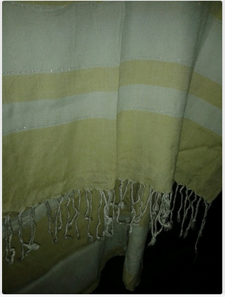 Gelb weiß schal tuch