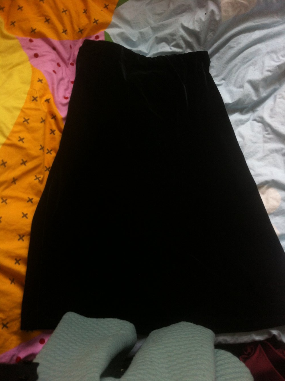 Samtrock schwarz Vintage