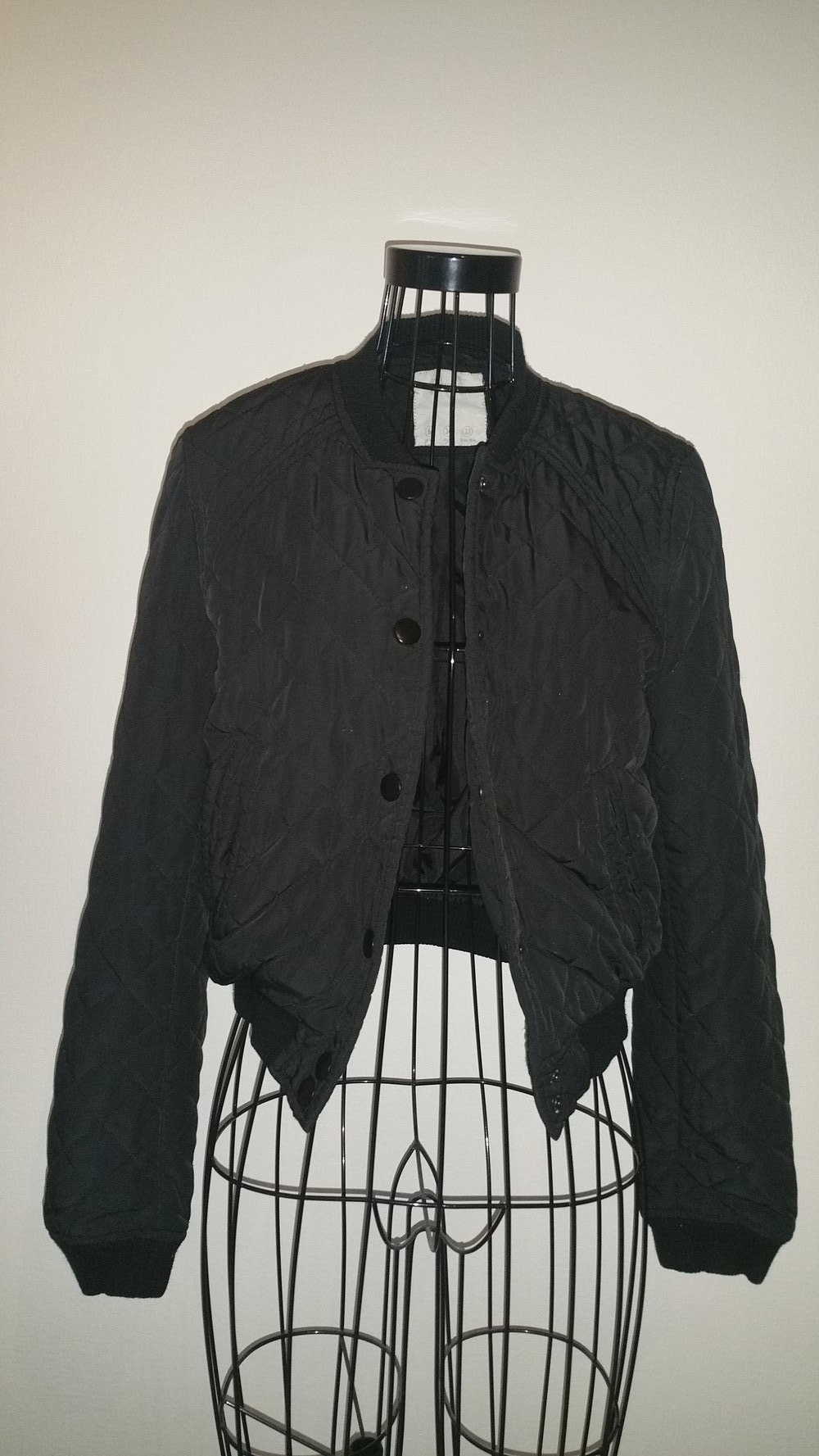 Damen Bomberjacke, schwarz, kurz