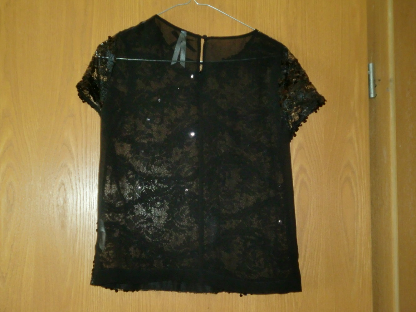 Glitzer-Shirt  / Shirt, Gr. 36, schwarz, von Primark (Atmosphere)