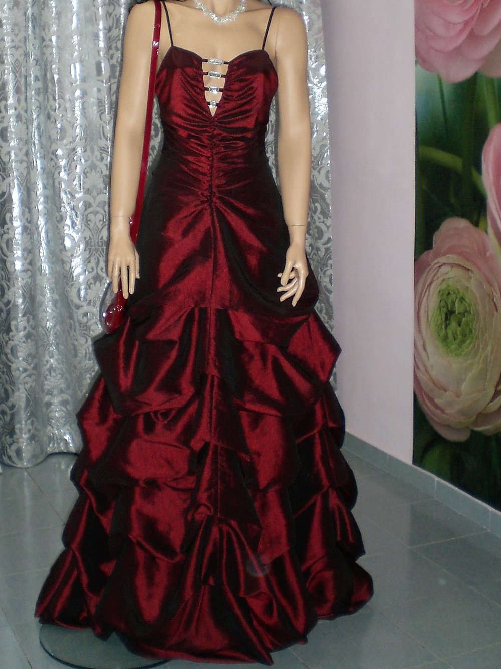 Abiballkleid NEU! Bodenlang, mit Träger Gr. 36-38 ROT