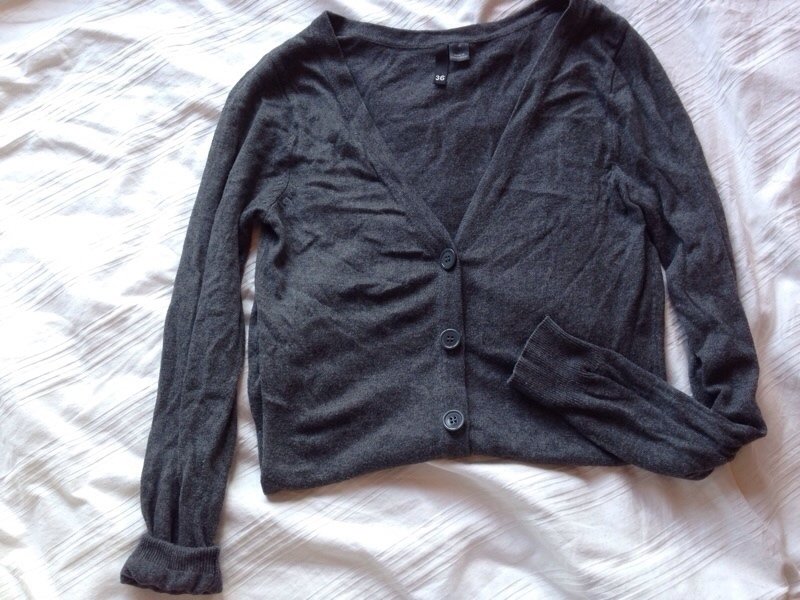 Longcardigan in grau