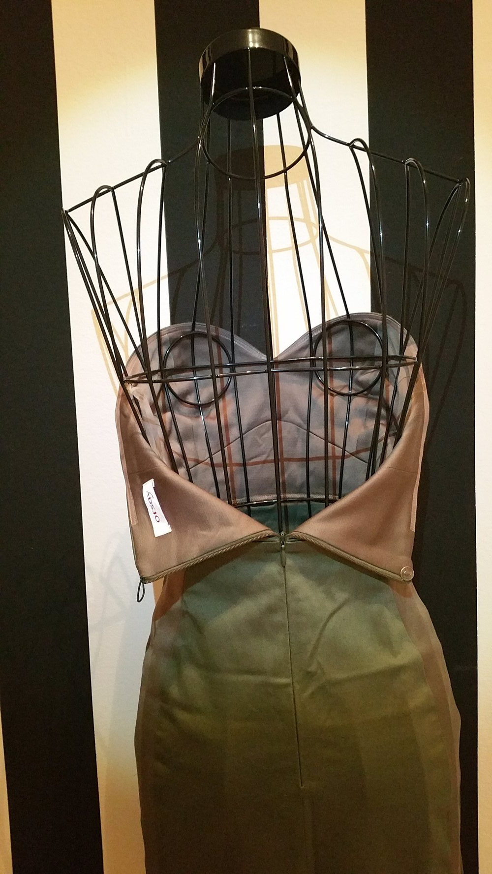 Bandeau Kleid, khaki