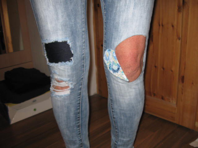 *** Neue Löcher Stretch Jeans ***