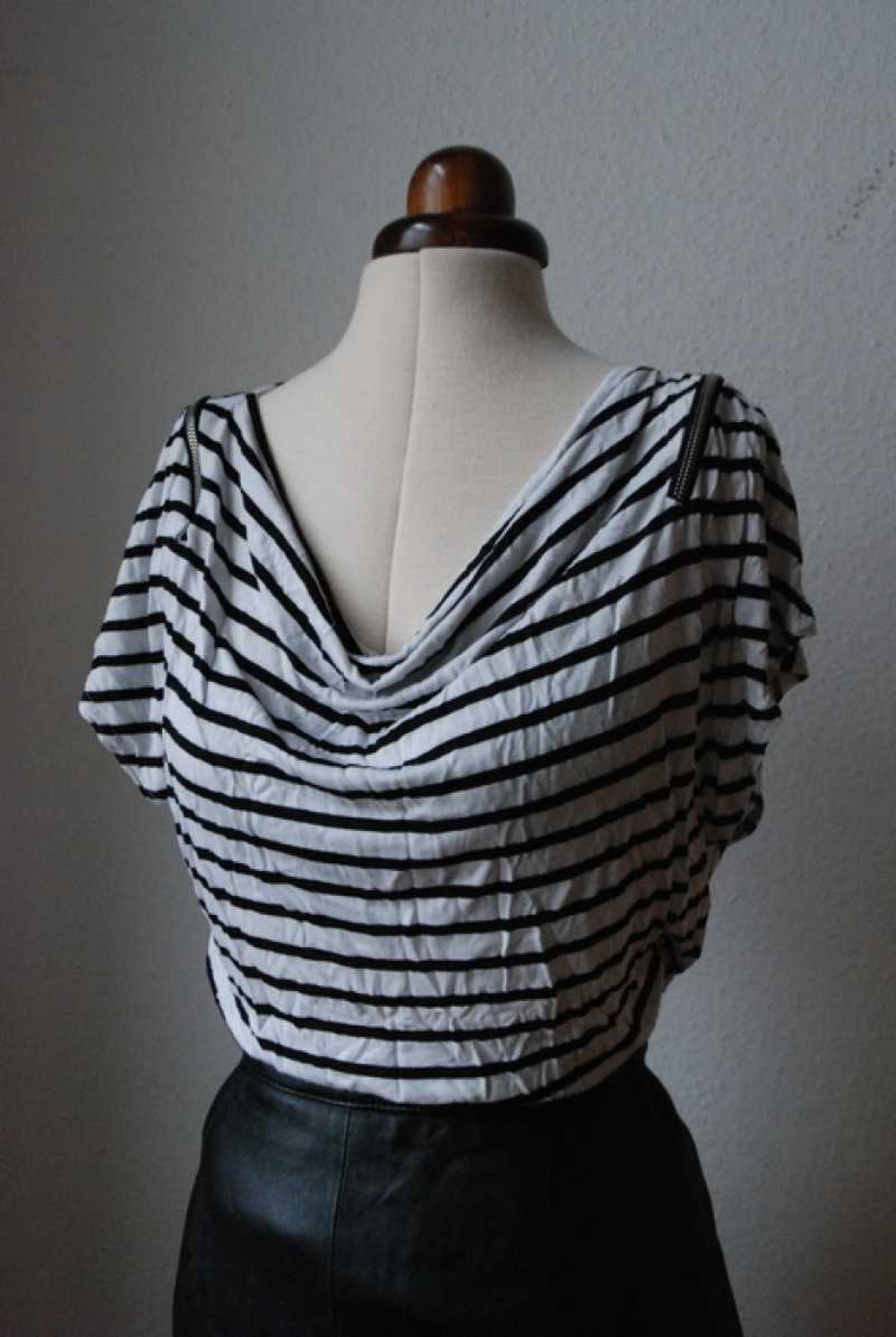 Long Top 80s Style gestreift