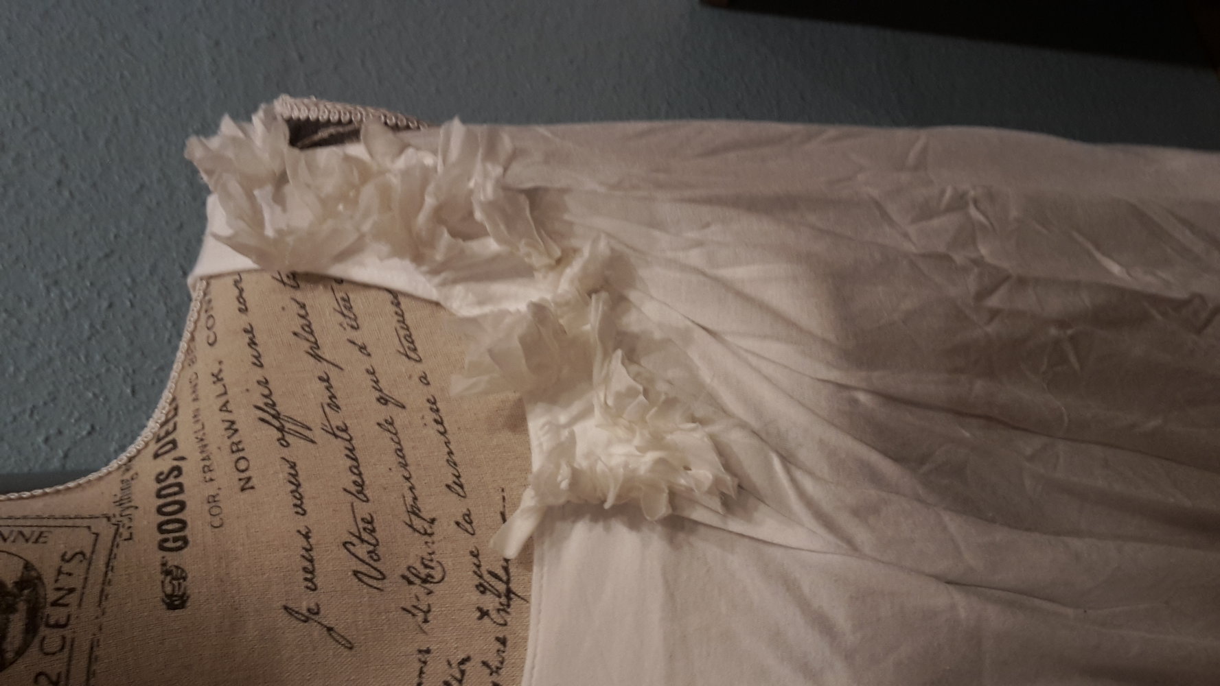 Hallhuber Sommertop weiß mit Rosen 