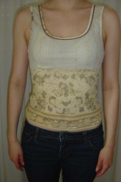 Top von Tandem aus feinem Netzstoff