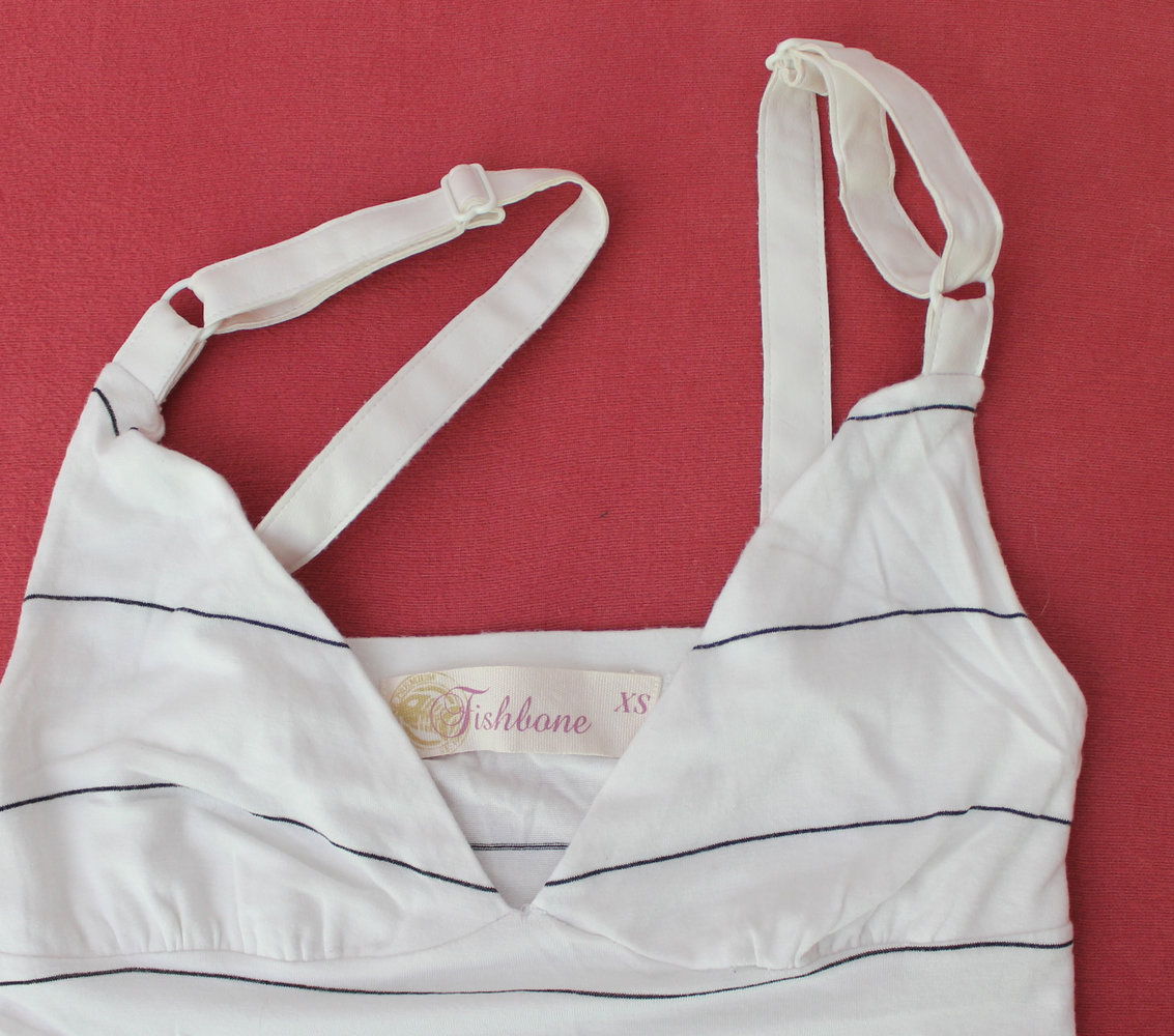 Süßes, verspieltes Kleid mit Streifen in schwarz/ weiß