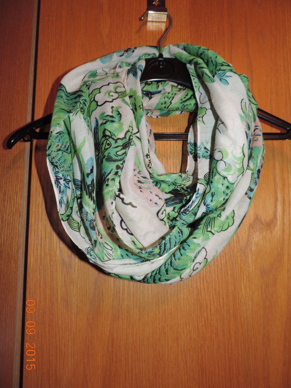 Pieces Loop Schlauchschal Schal Tuch grün weiß schwarz