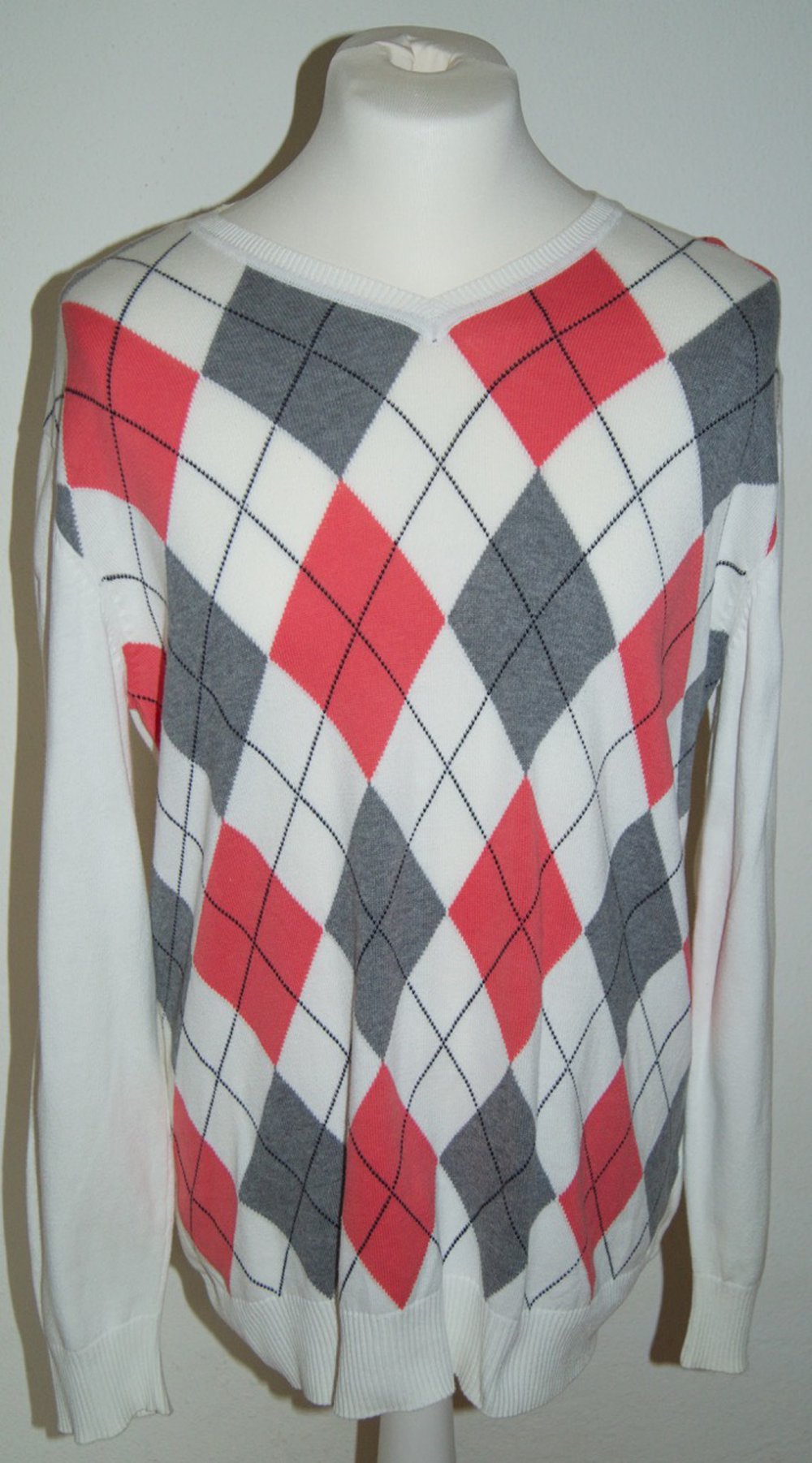 Angelo Litrico Herren-Pullover mit Rautenmuster - Gr. L