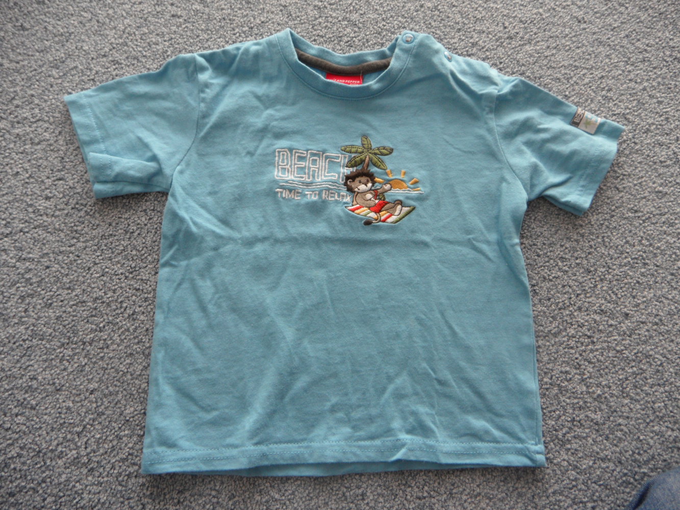 Salt and Pepper zuckersüßes T-Shirt mit Stickerei Gr. 86/92