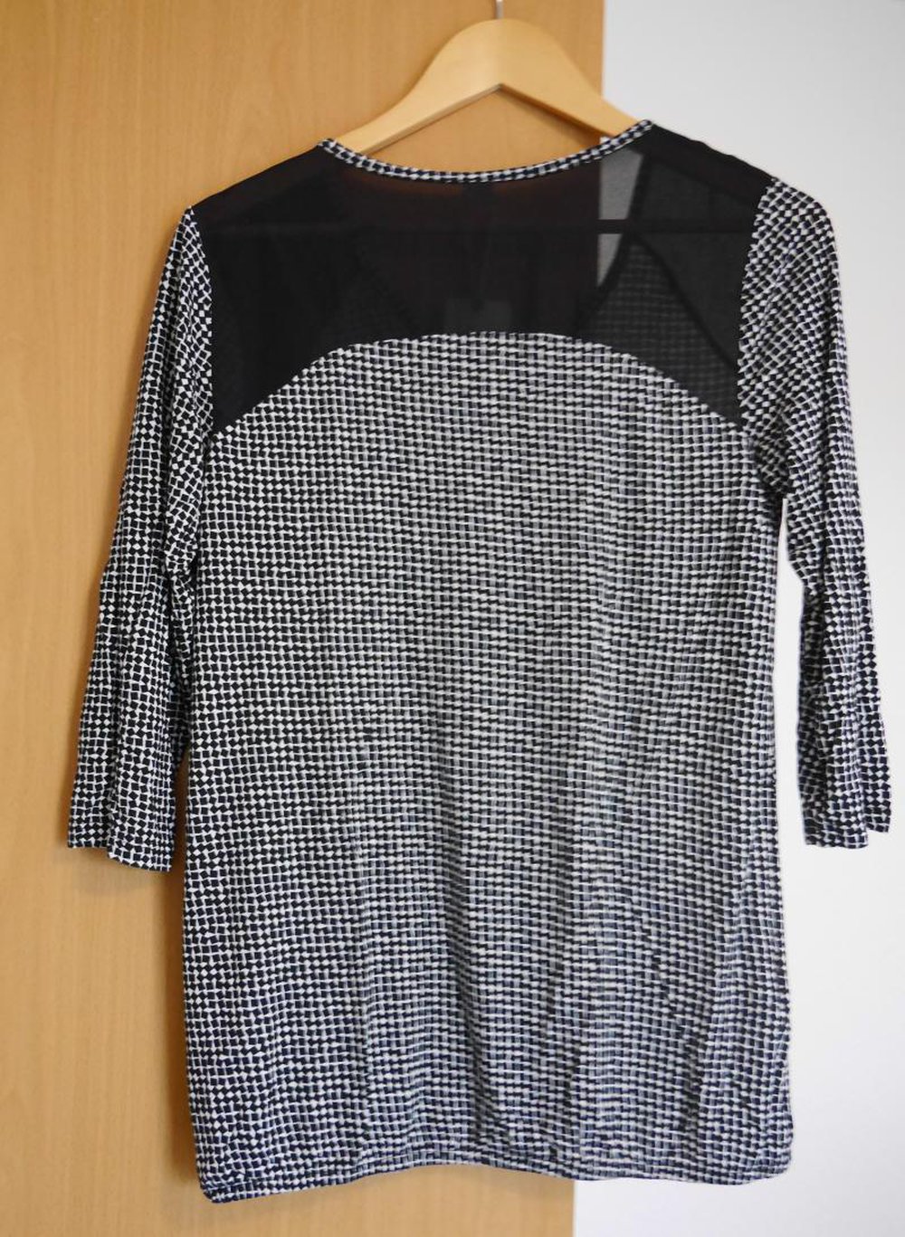 Shirt S.Oliver gemustert mit transparenten Einsätzen