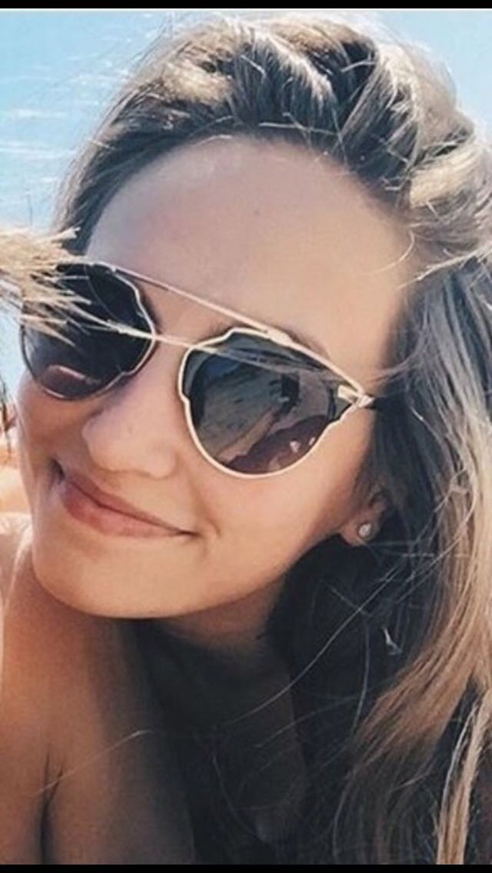 Blogger Sonnenbrille mit Goldrand 