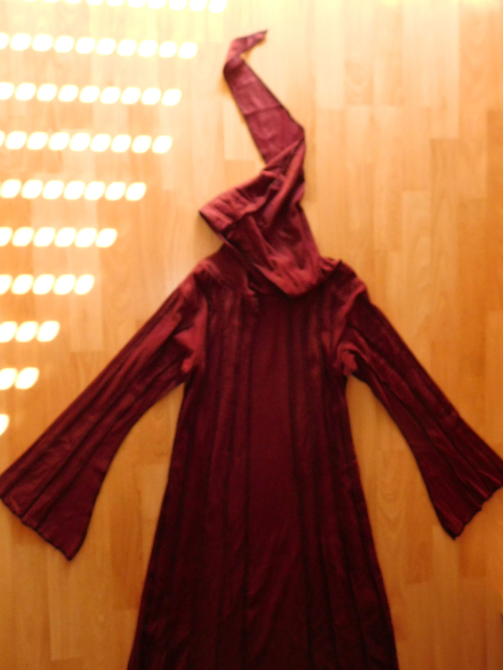 Kleid mit Zipfel Kapuze free size Brust 47cm Indien Hippie Goa Ethno