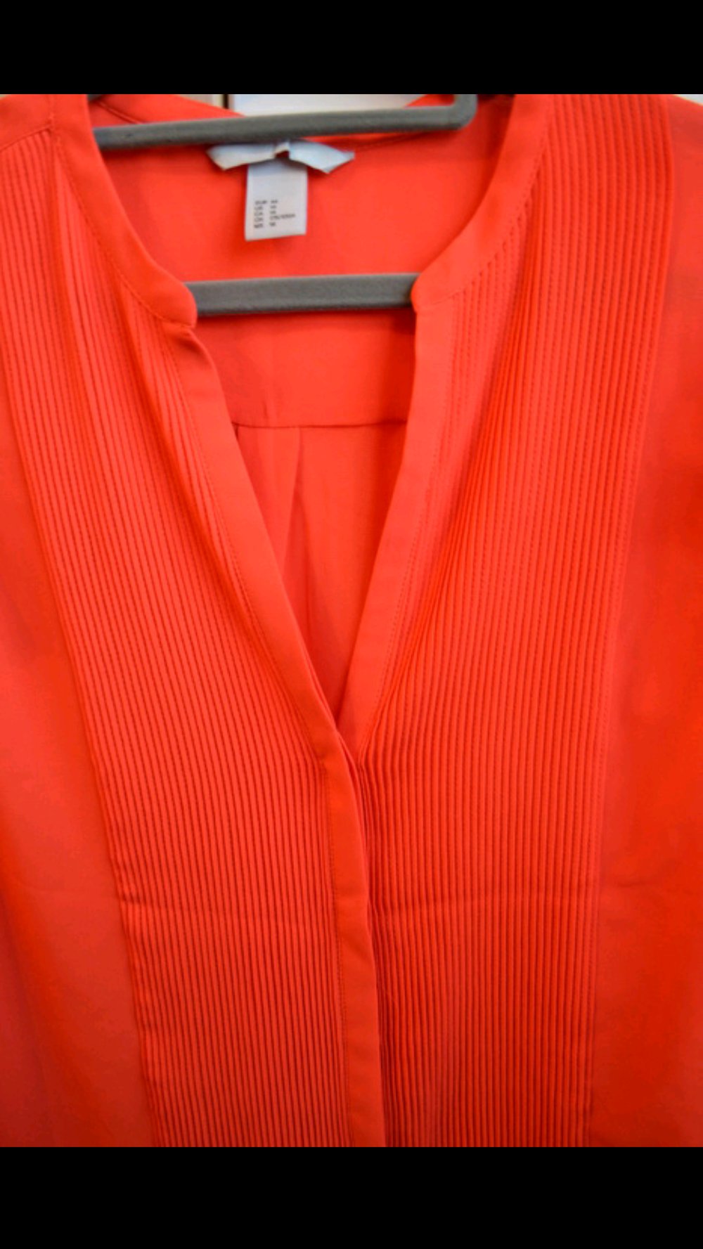 Oranges T-Shirt mit flatter Ärmeln