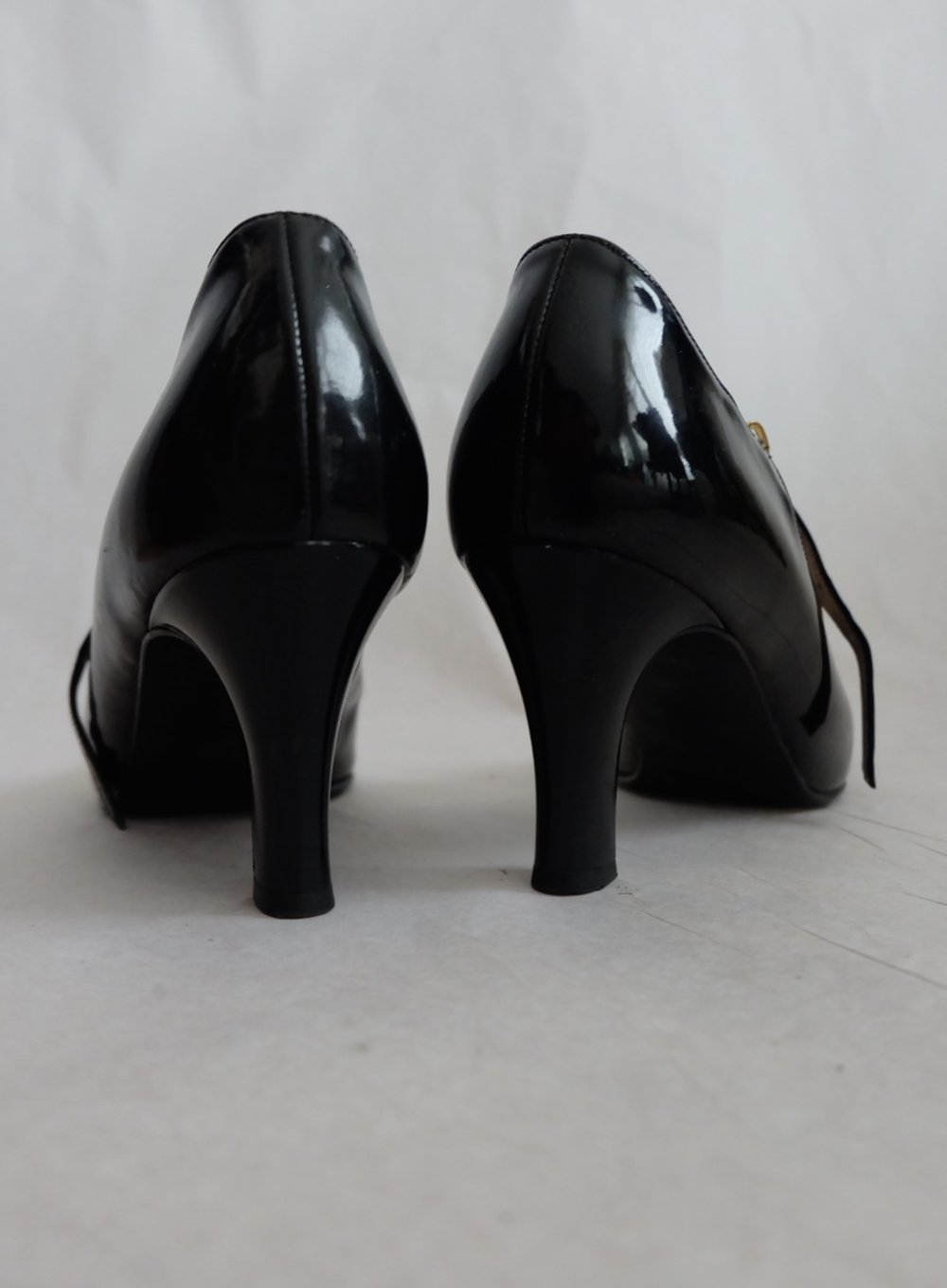 Gabor High-heels Edel Riemchen-Pumps in Schwarz aus hochwertigem Lackleder