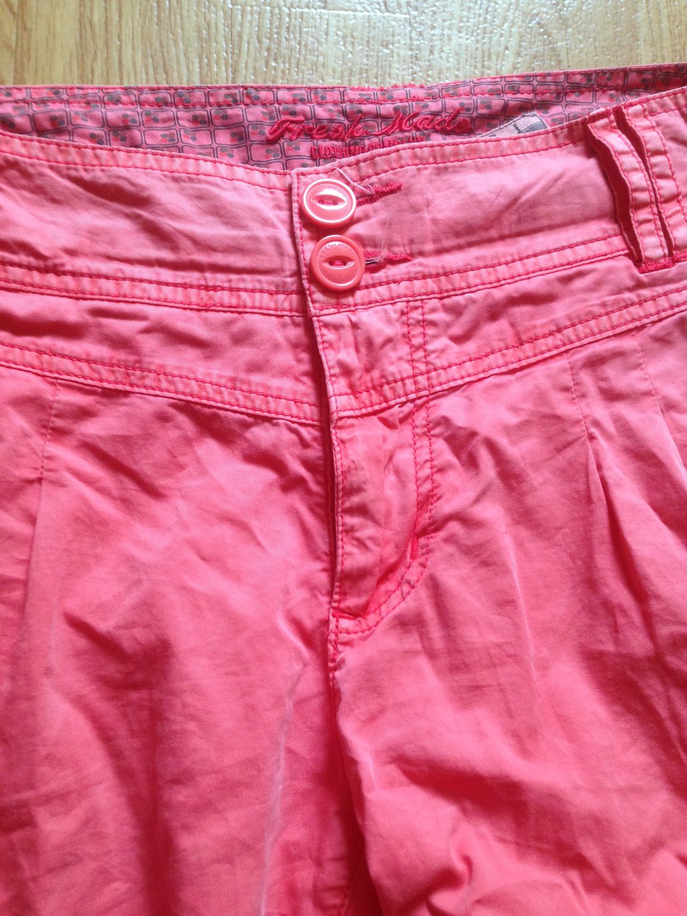 kräftige orange/rosa Baumwoll-Hose