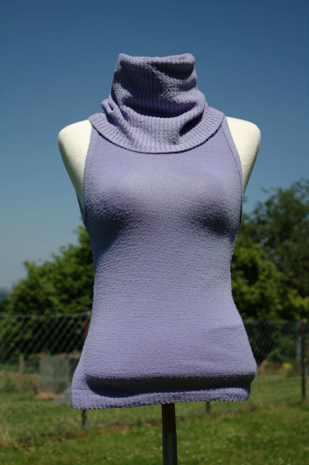 Top Rollkragen vintage 90er Clockhouse C&A flieder lila violett