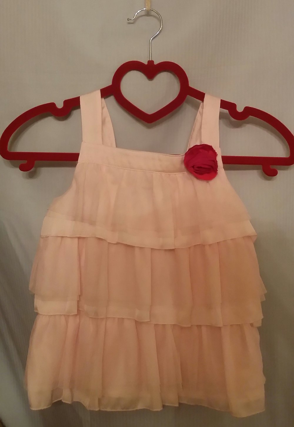 altrosa Volant - Kinder-Kleidchen mit Tüll 