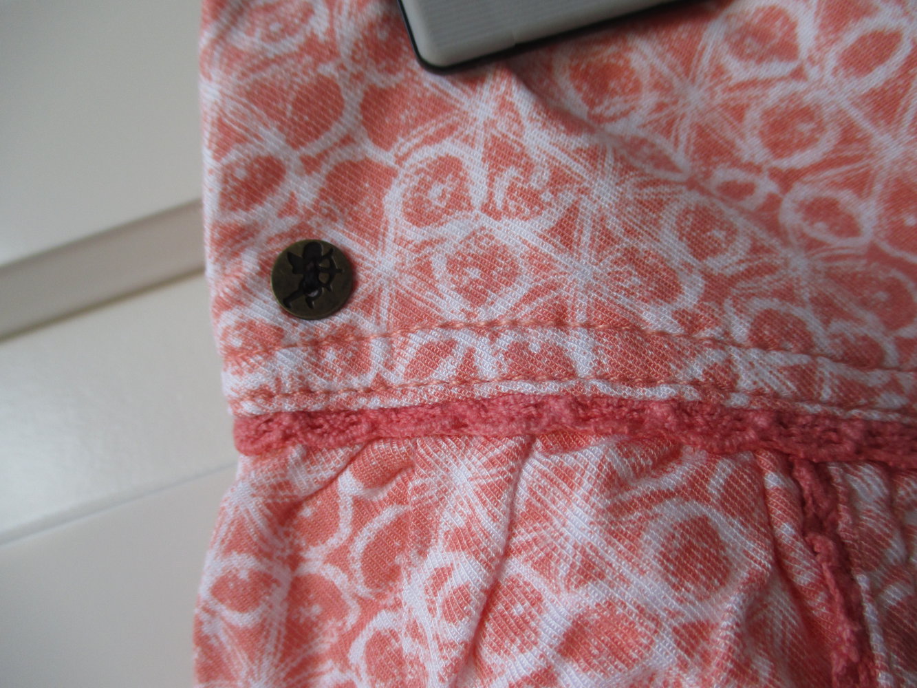 Mini Rock von Esprit, apricotfarbig, Spitze, Gr. 38 ungetragen, Viskose