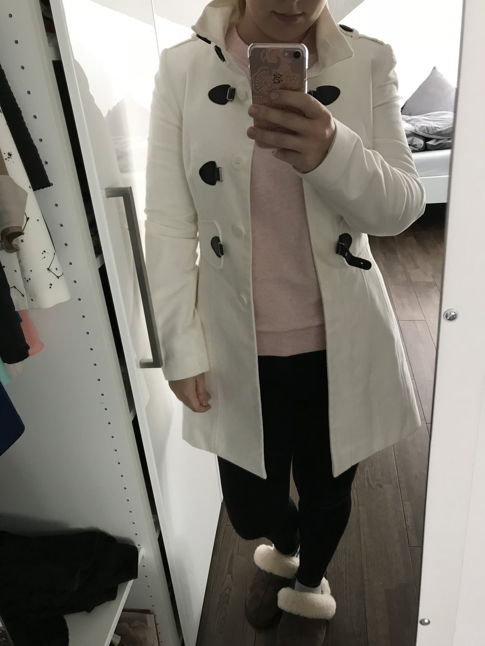 Sehr schöner weiß schwarzer Mantel von Jane Norman wie neu in 34