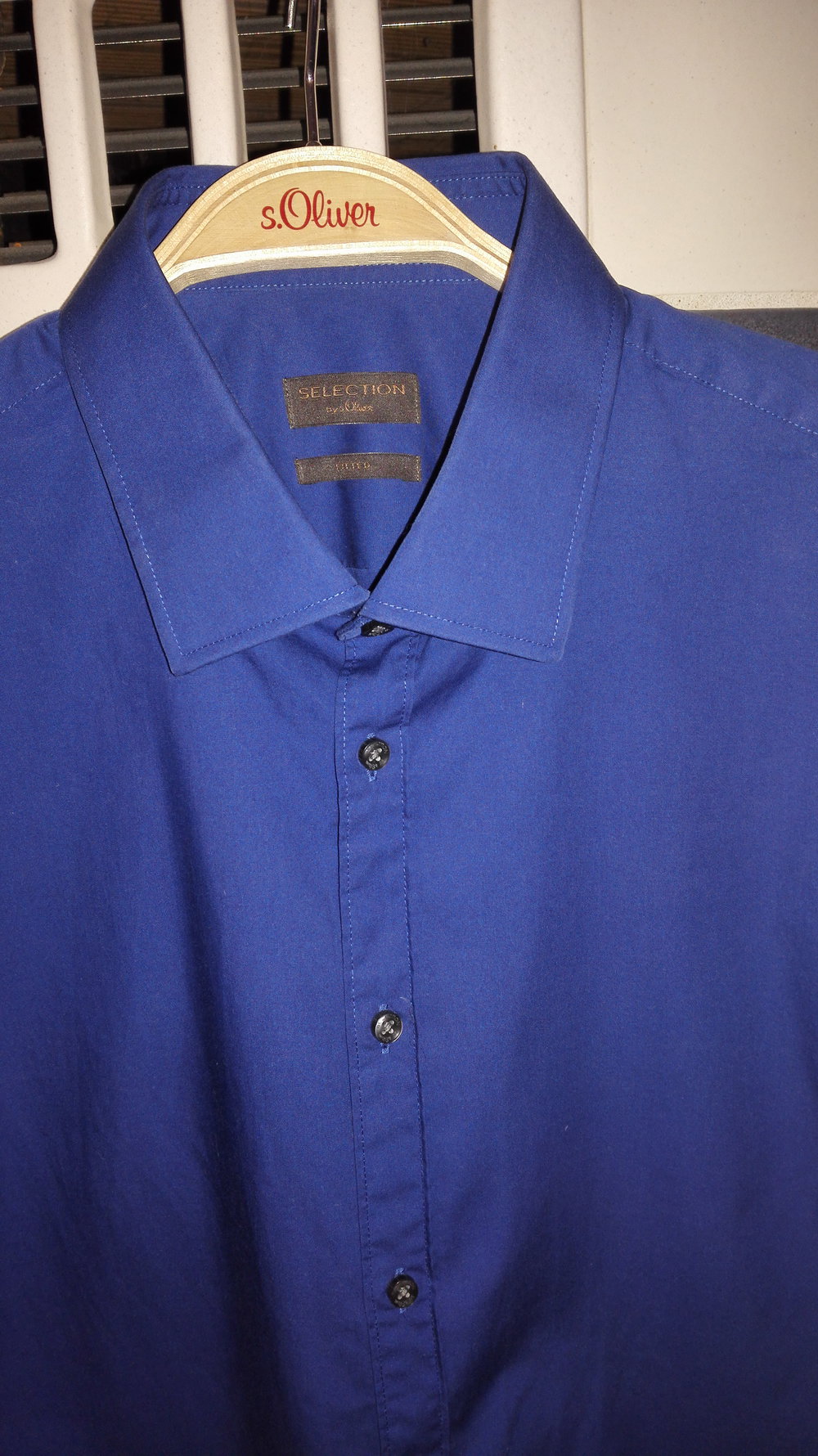 Hemd für Herren mit kurzen Ärmeln, blau, Größe 41