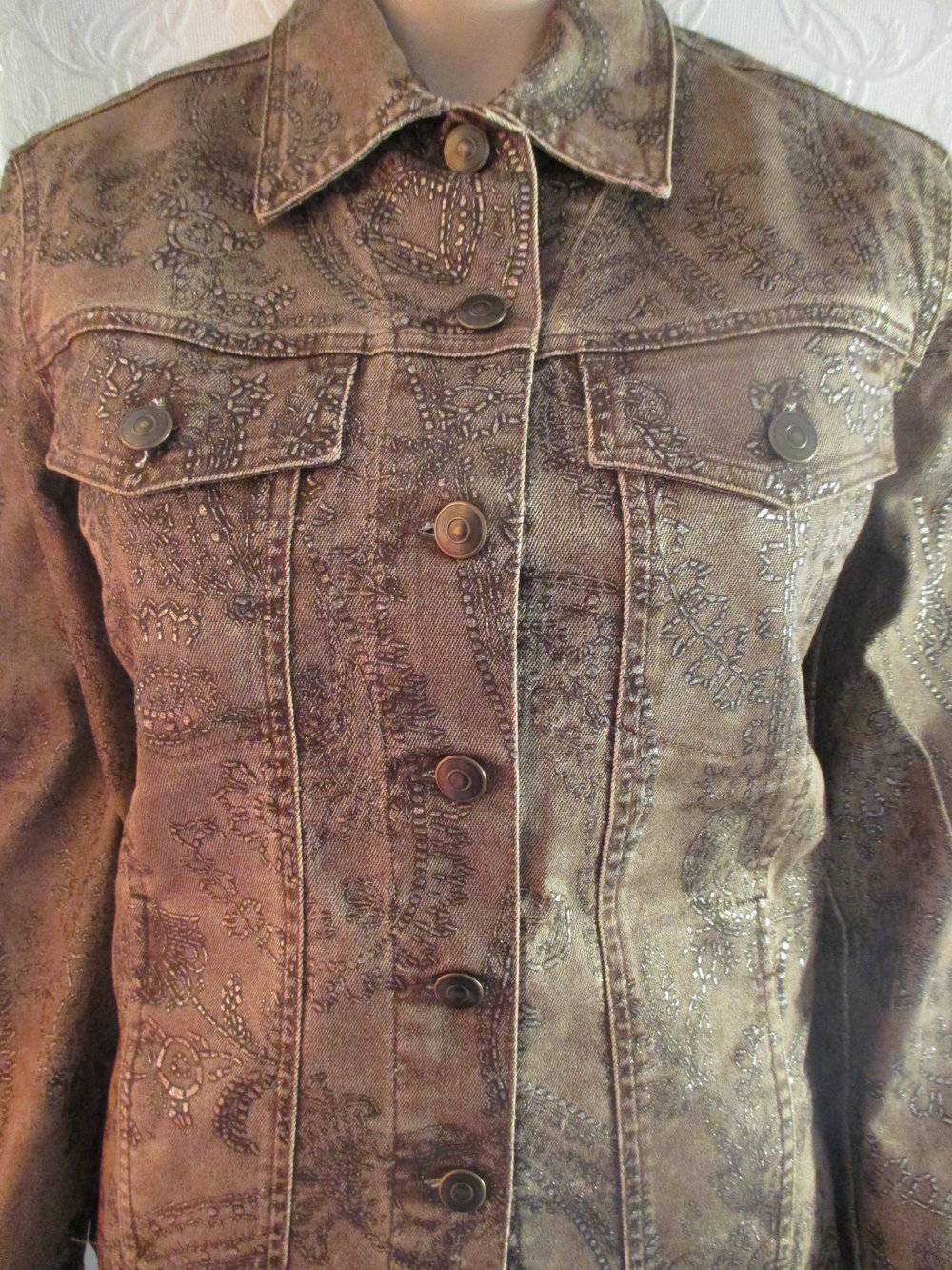 NEU * Edel * ausgefallen * Rokoko * Barock- Style * Glitzer- Look * Jeans * Jacke 