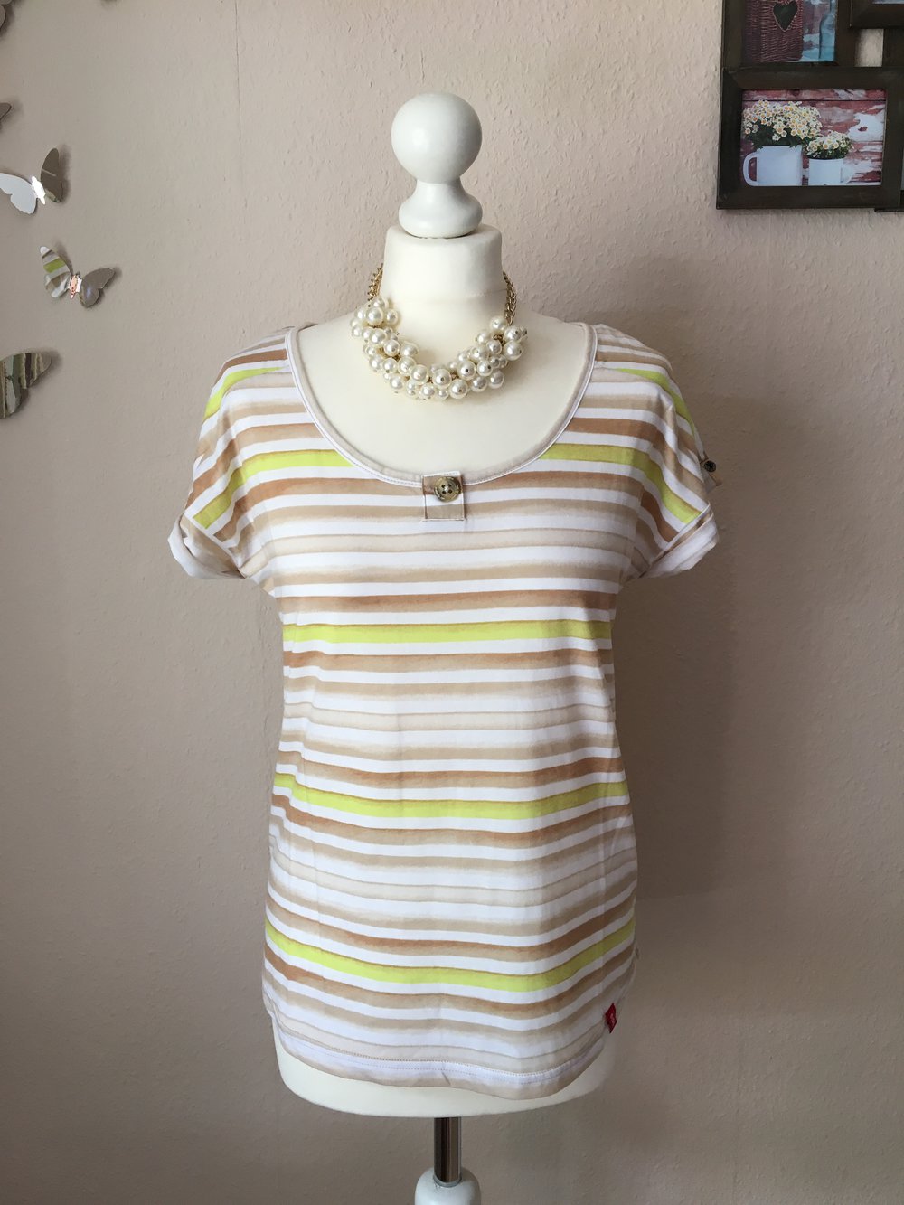 NEU - Esprit Shirt gestreift Knopf S