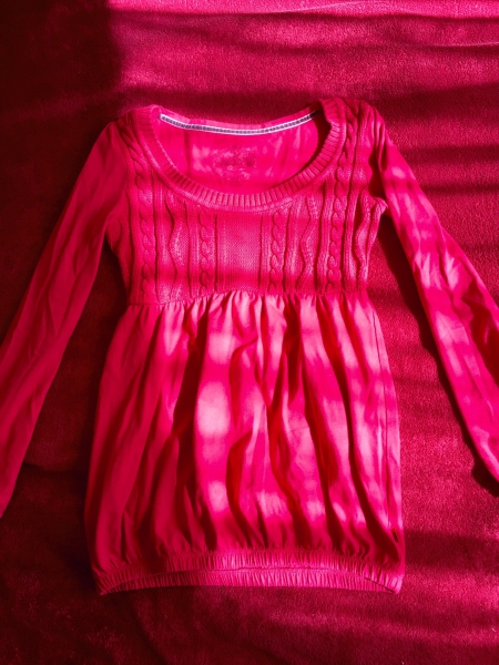 Pullover von QS S. Oliver pink 34 XS Long Strick #S.Oliver