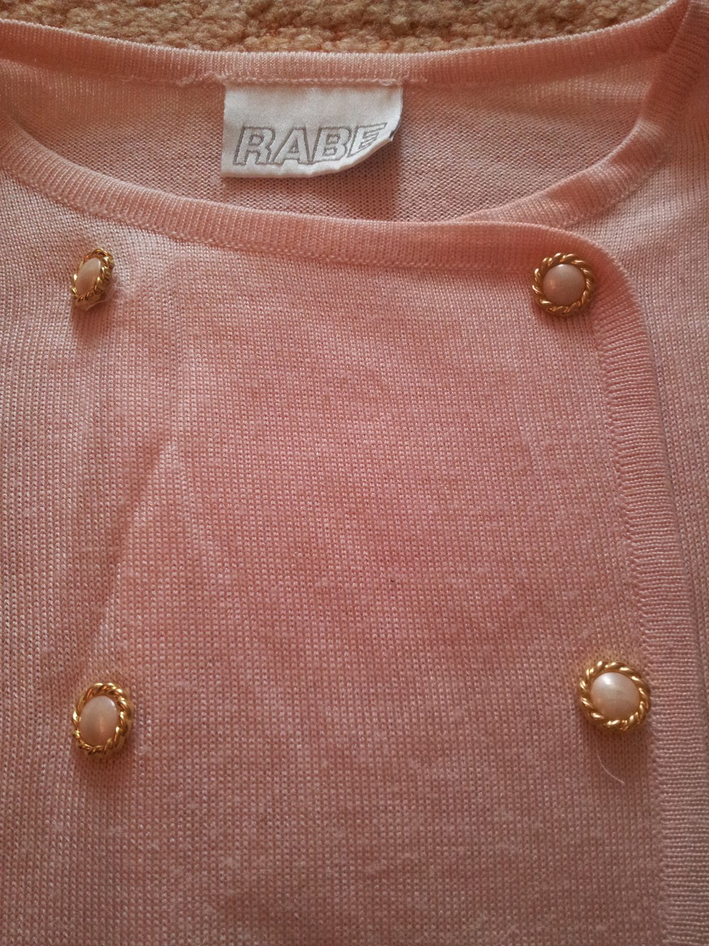 Pullover altrosa RABE Schmuckknöpfe Gr. 40