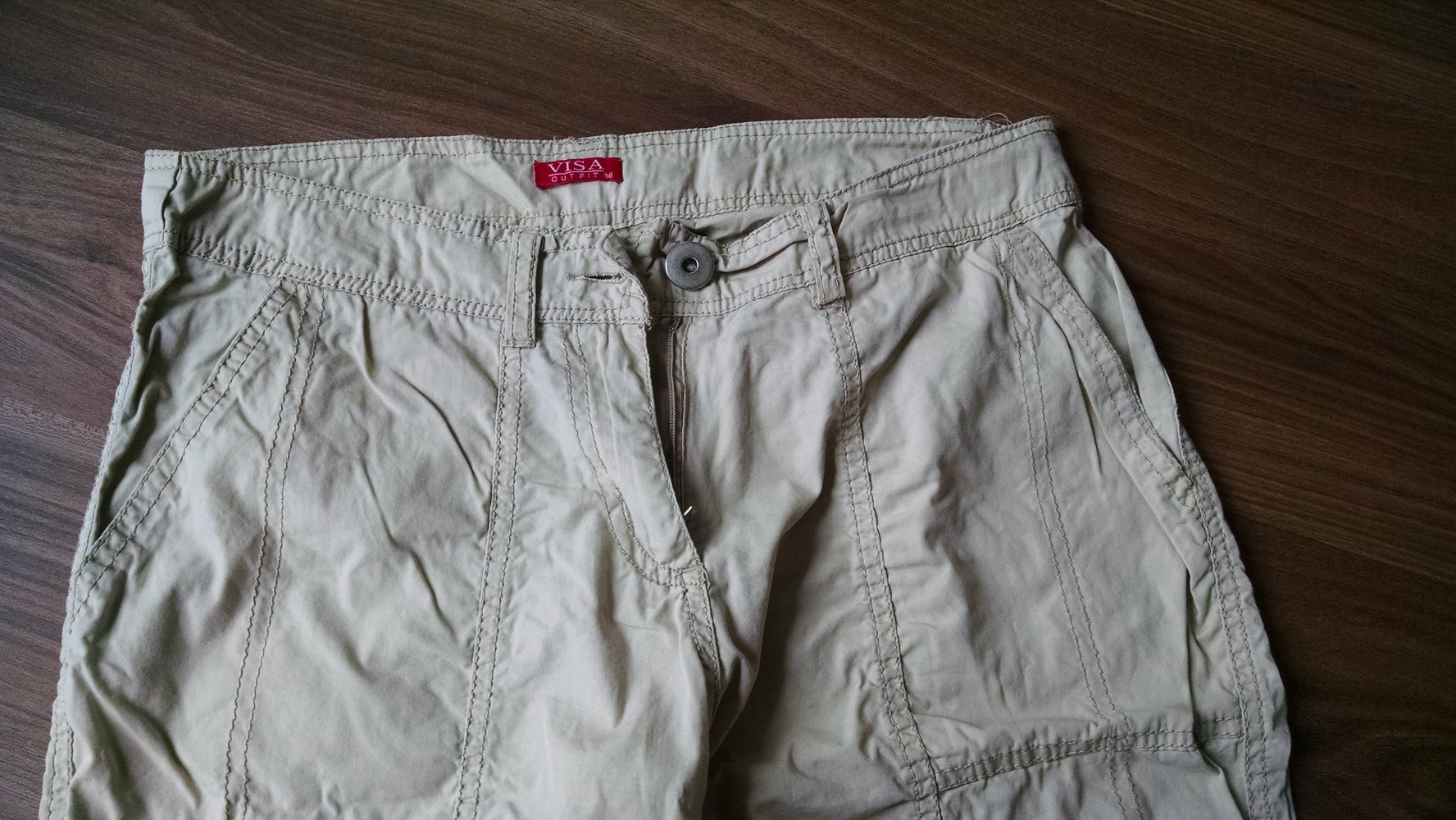 Cargo Caprihose Gr. 36 in beige