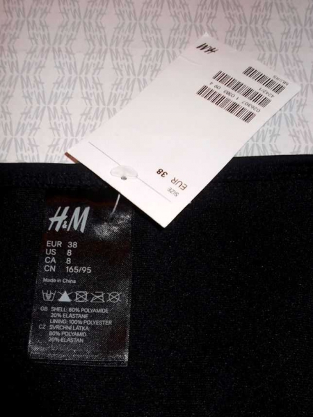 H&M Bikinislip / Bikini Slip * Gr. 38 * NEU mit Etikett * schwarz / Strass * Garden Collection