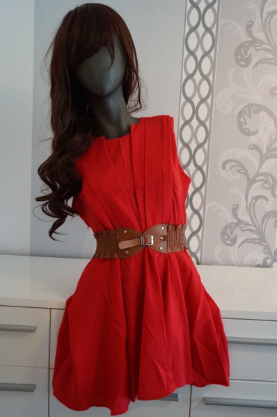 Schöne Retro Rot Bluse Kleid 38 M evtl. 40 L