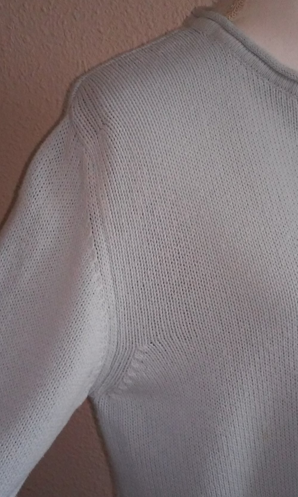 long Sweatshirt Langarm Shirt Rundhals/kl.Kragen Pulli Basic Oberteil hellblau