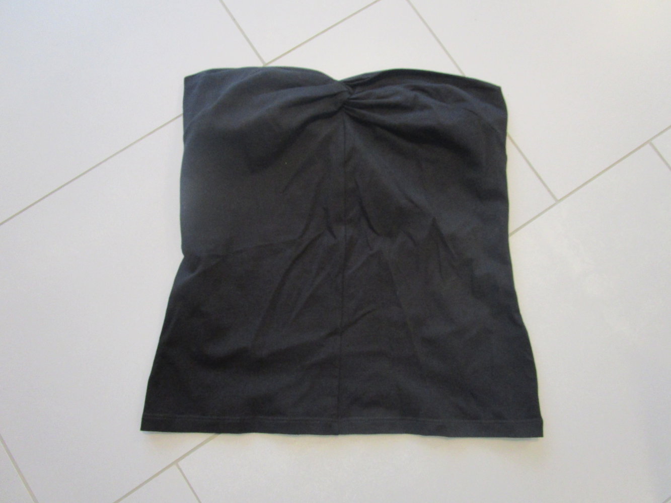 Top H&M, schwarz, trägerlos, Größe 38