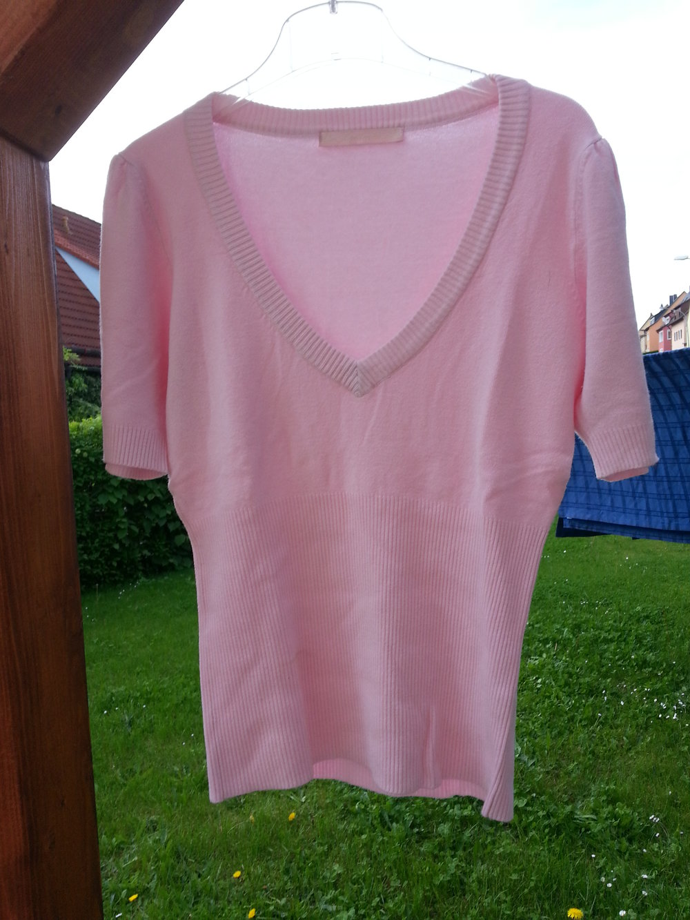 T-Shirt pink Bündchen Basic