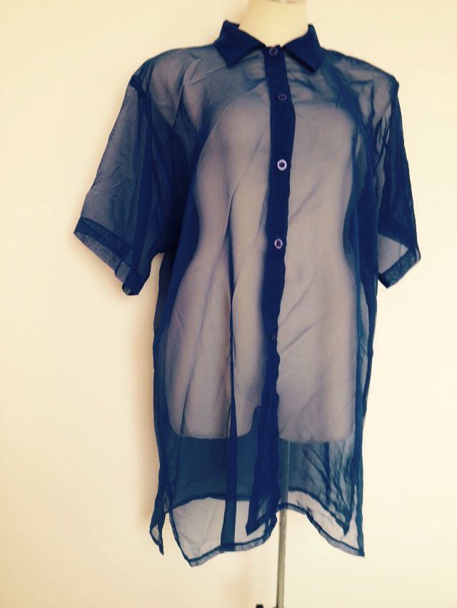 Exclusive Design Vintage Transparente Bluse 