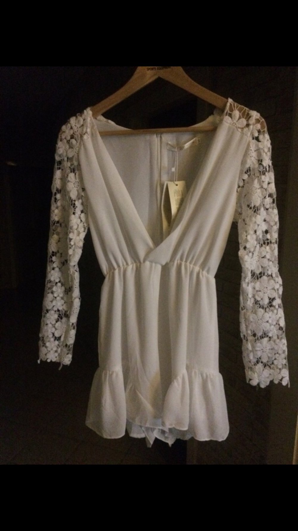 Wunderschöner weißer Jumpsuit mit spitze Blogger 