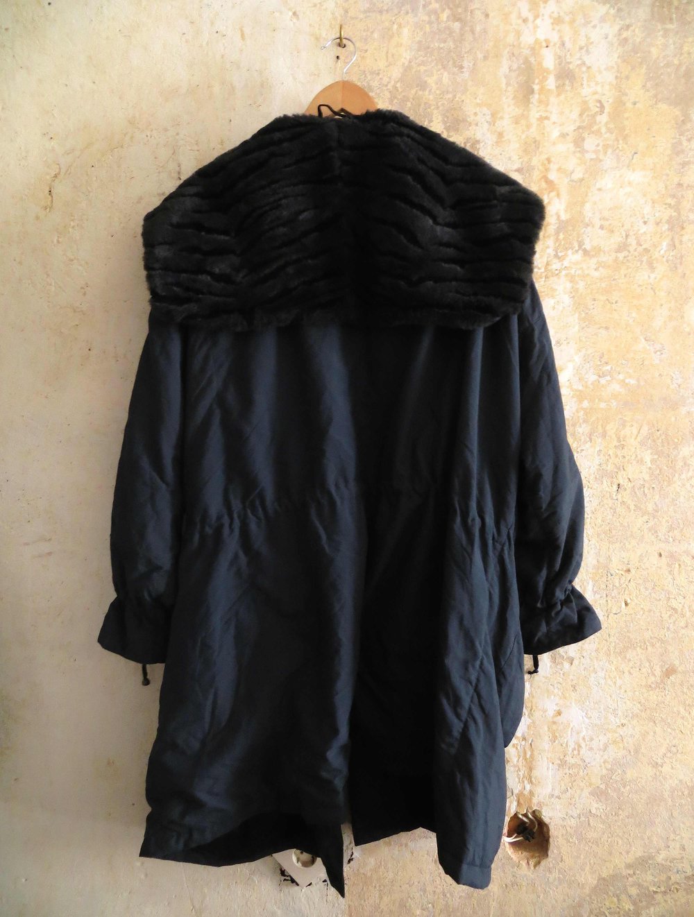 Grossartiger Oversized Vintage Parka mit breitem Kunstpelzkragen