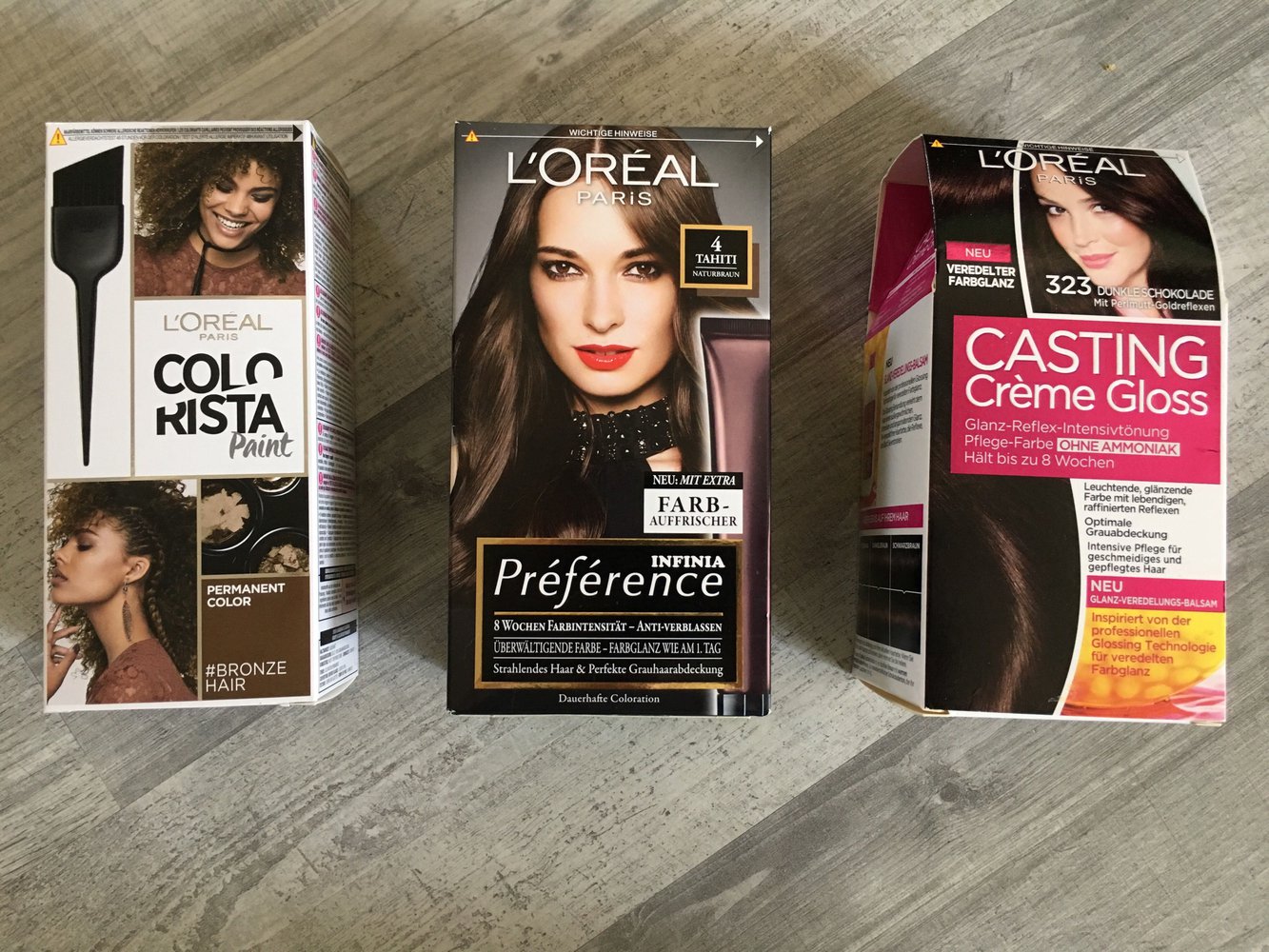 verschiedene Haarfarben 