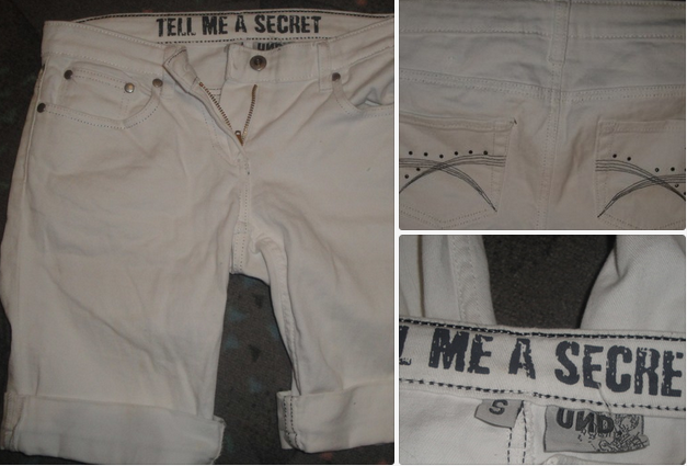 Weiße Shorts Kurze Hose Hotpants in S