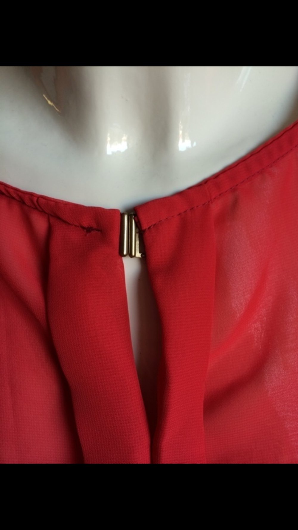 Zara Bluse transparent rot