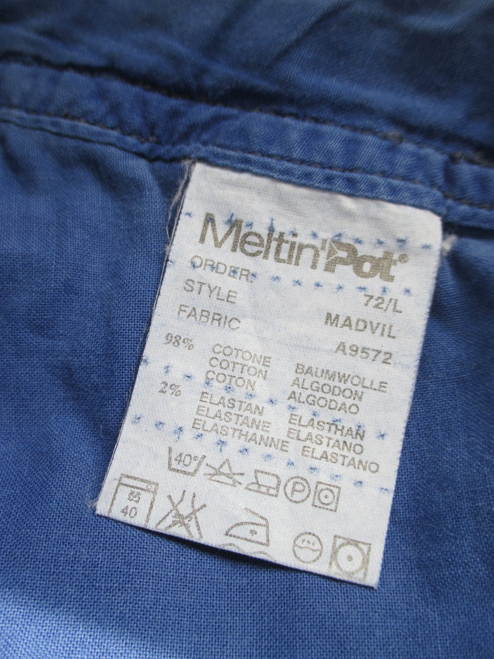 Meltin Pot; Jeans in preussisch blau, Chino, W : 28; L: 34